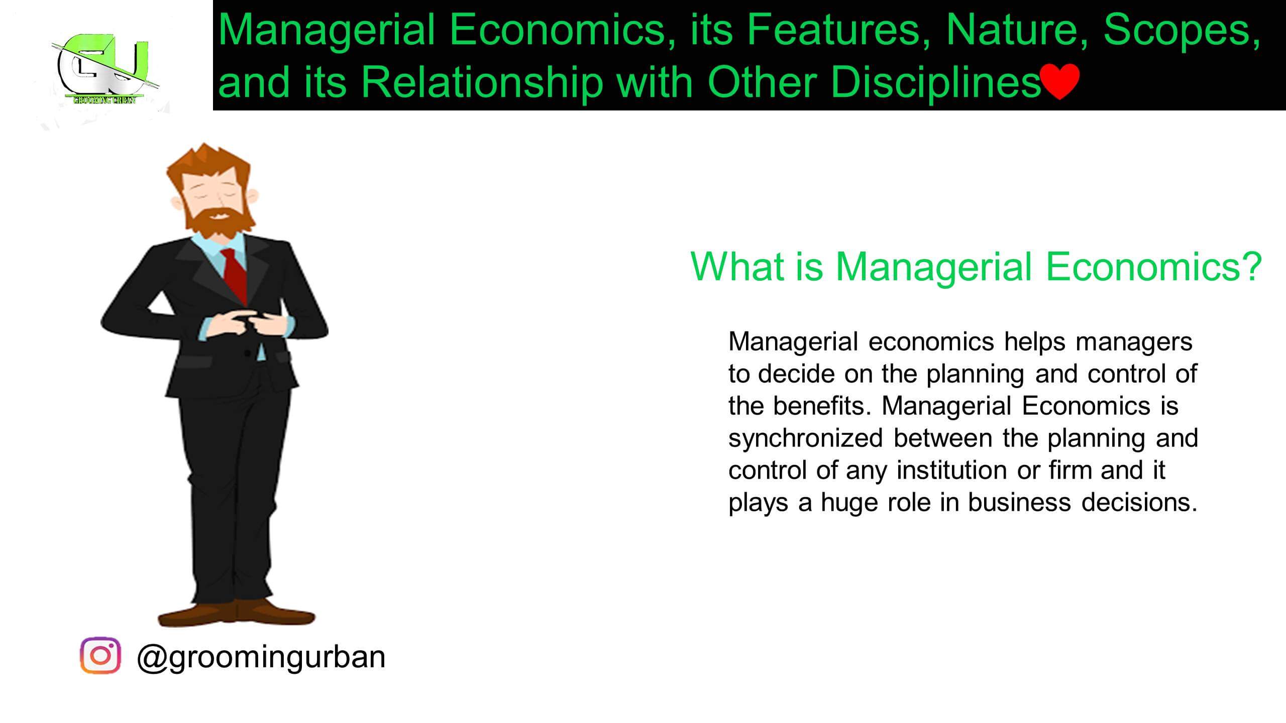 Managerial Economics, Its Features, Nature, And Scopes - Grooming Urban