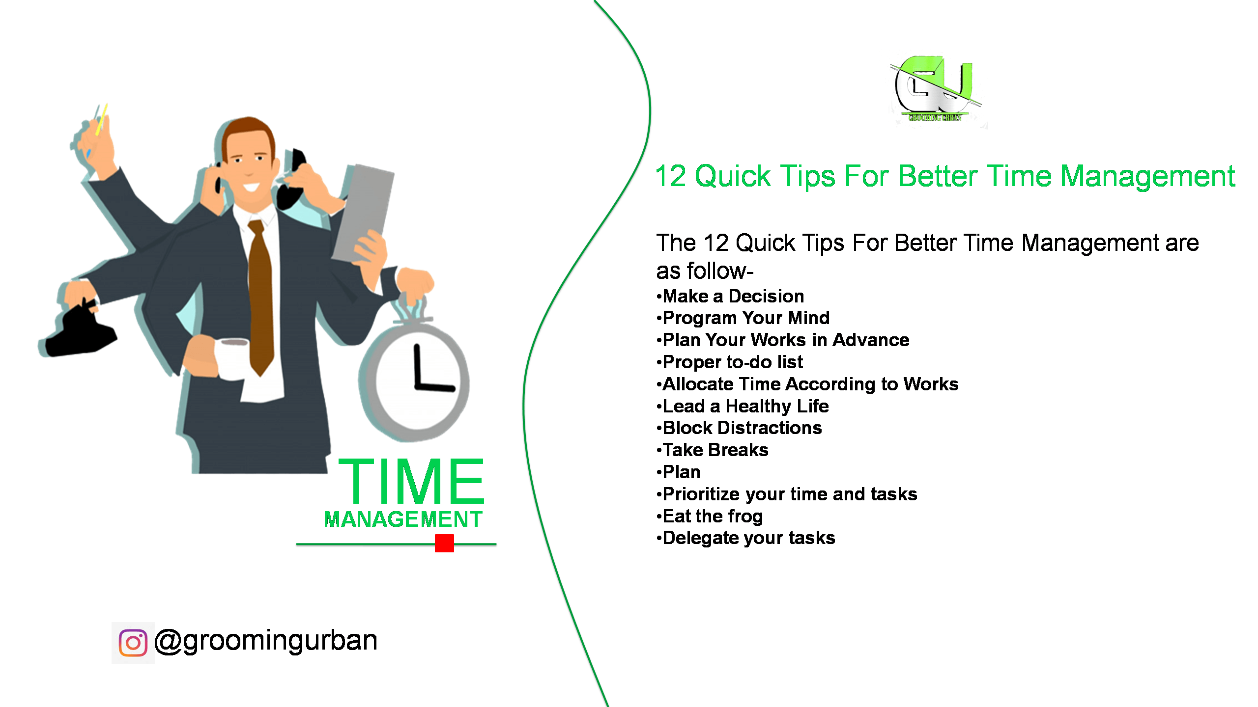 12 Quick Tips For Better Time Management Grooming Urban